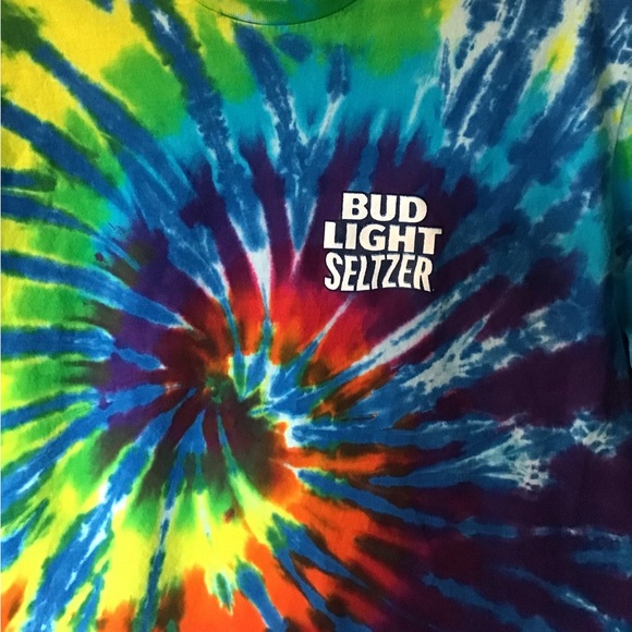 Bud Light Seltzer Shirt Adult/Unisex Large Tie Dye Short Sleeve - Picture 5 of 6